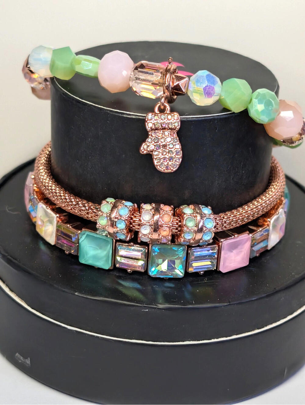 Bomb Party RETRO Holiday Stack "Mint to be Mittens" RBP6524 Rose Gold